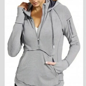 Athleta Heavenly Heights Striped Hooded Sweatshirt